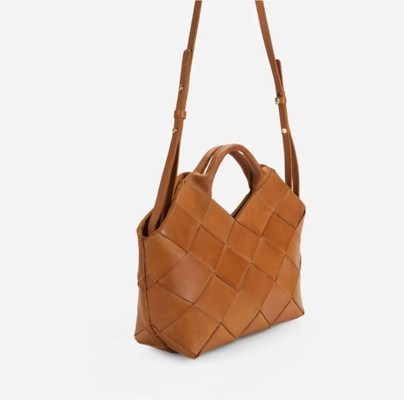 Parker Clay Acacia Woven Leather Handbag - Picture 3 of 14